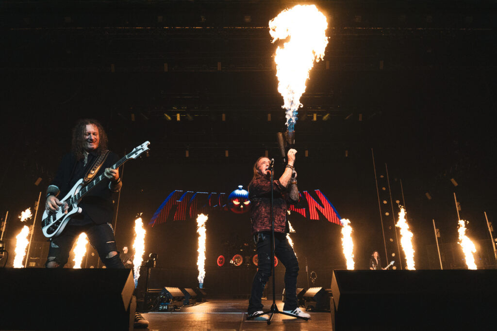 Helloween live in Prague 2025. Markus Grosskopf and Andi Deris on stage. Captured by official photographer Jovan Ristić