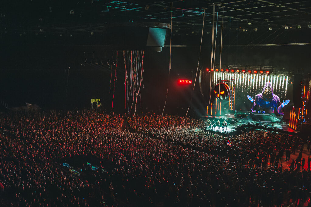 Helloween live in Prague 2025. Wide stage shot with crowd. Captured by official photographer Jovan Ristić