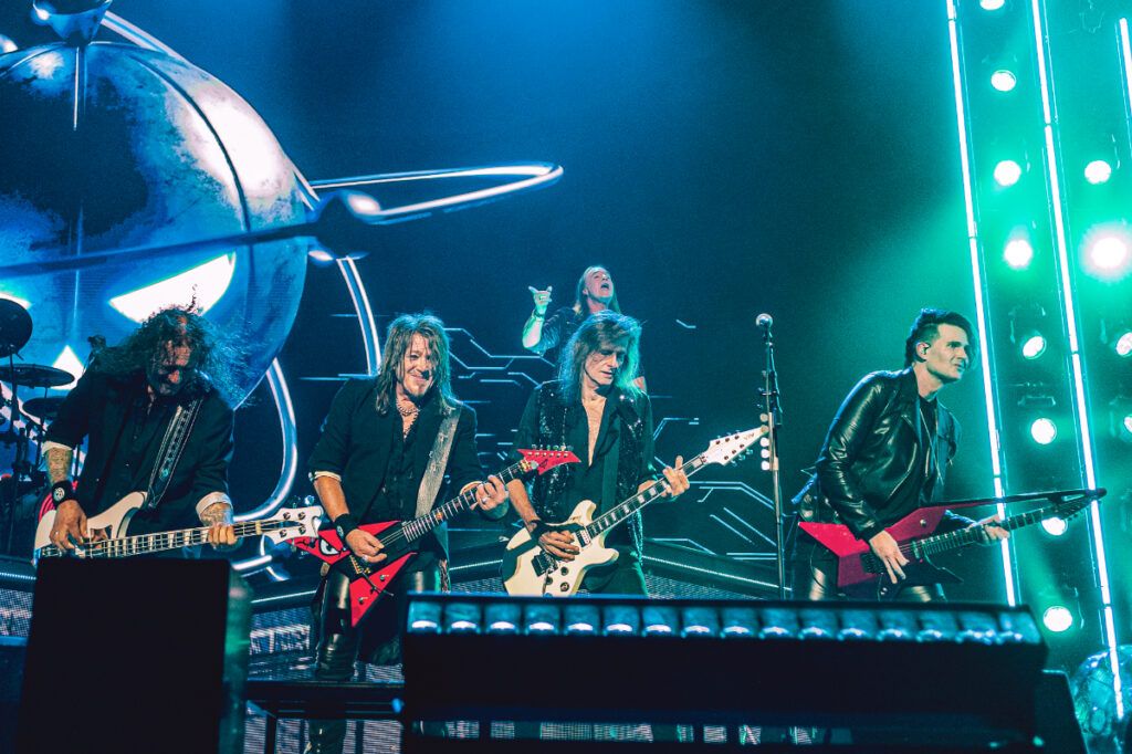 Helloween live in Prague 2025. Heloween guitarists on stage. Captured by official photographer Jovan Ristić