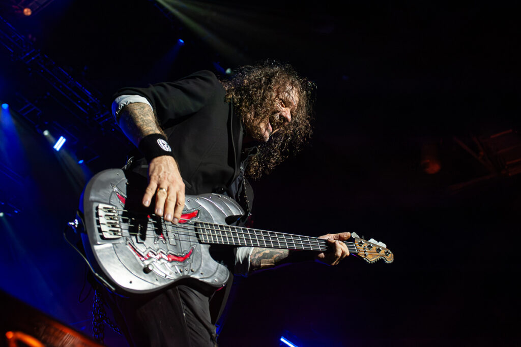 Helloween live in Prague 2025. Markus Grosskopf on stage. Captured by official photographer Jovan Ristić