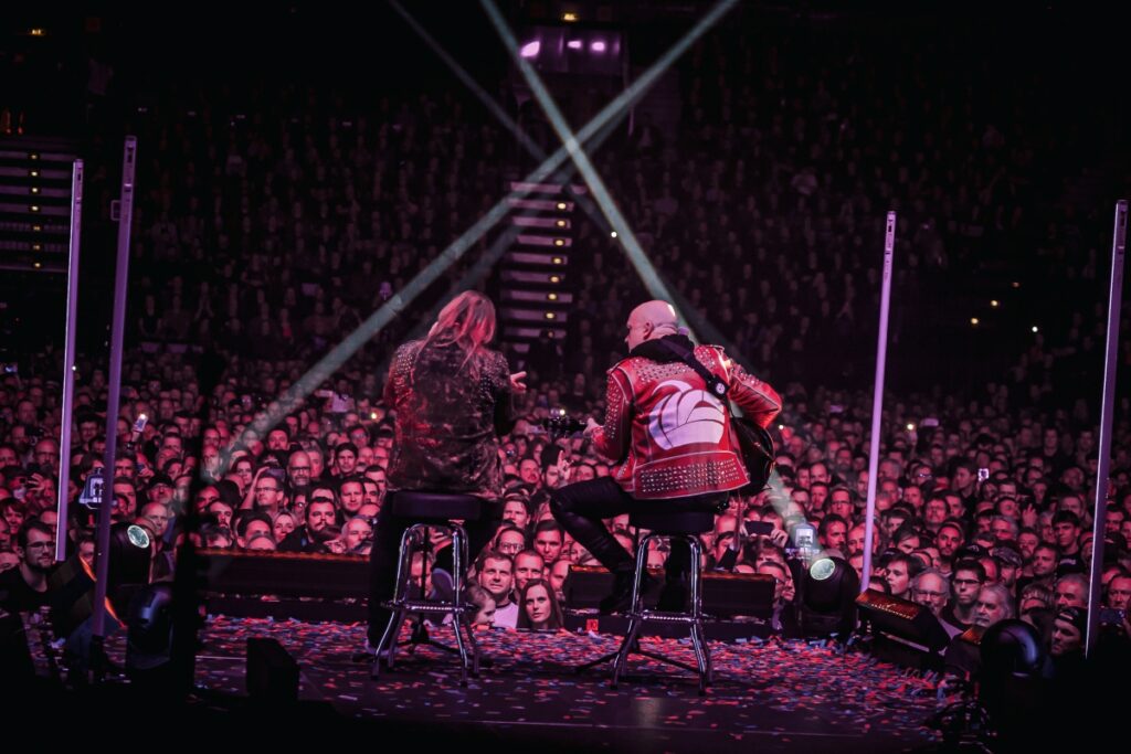 Helloween live in Prague 2025. Andi Deris and Michael Kiske acousitc interlude. Captured by official photographer Jovan Ristić