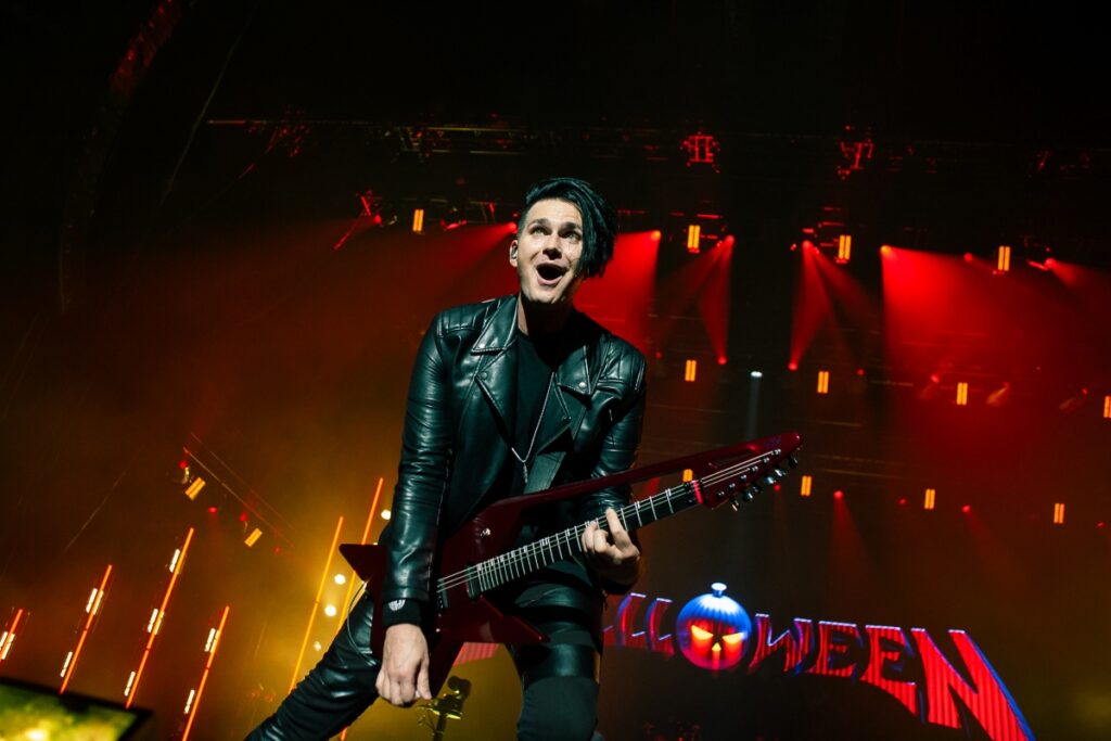 Helloween live in Prague 2025. Sascha Gerstner on stage. Captured by official photographer Jovan Ristić